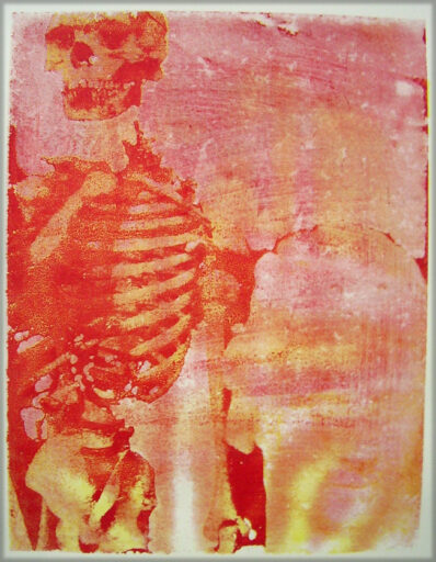Vanitas.  Screen Print on paper. 40cm x 50 cm / 15,7 x 19,6 in.  2010