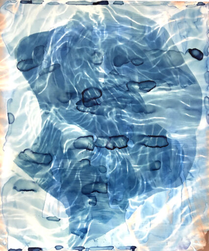 Water I , Silverprint and Cyanotype Photography on expired photographic paper, 50,8 x 61 cm / 20 x 24 inches, edition 1/1